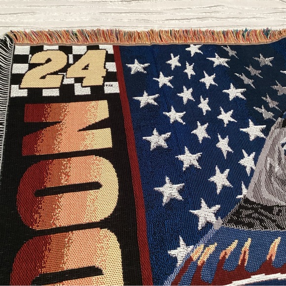 🔵 Vintage & New - Jeff Gordon Woven Tapestry Throw Blanket Afghan - Rare/Unique - Picture 4 of 9